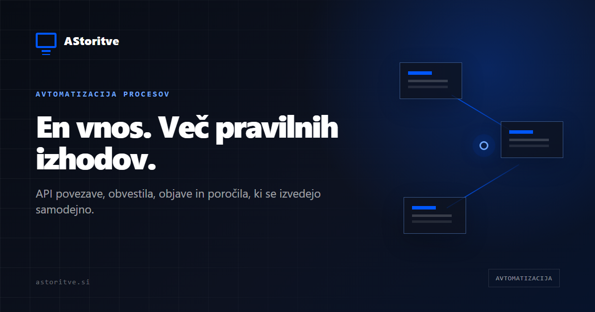 Integracije in API — primeri izvedbe AStoritve